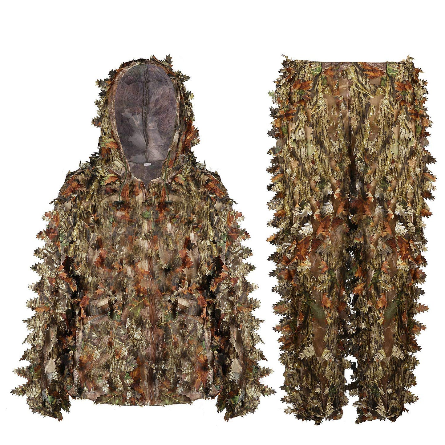 EAmber Ghillie Suit Gilly 3D Leafy Camo Cloth Youth Hunting Airsoft