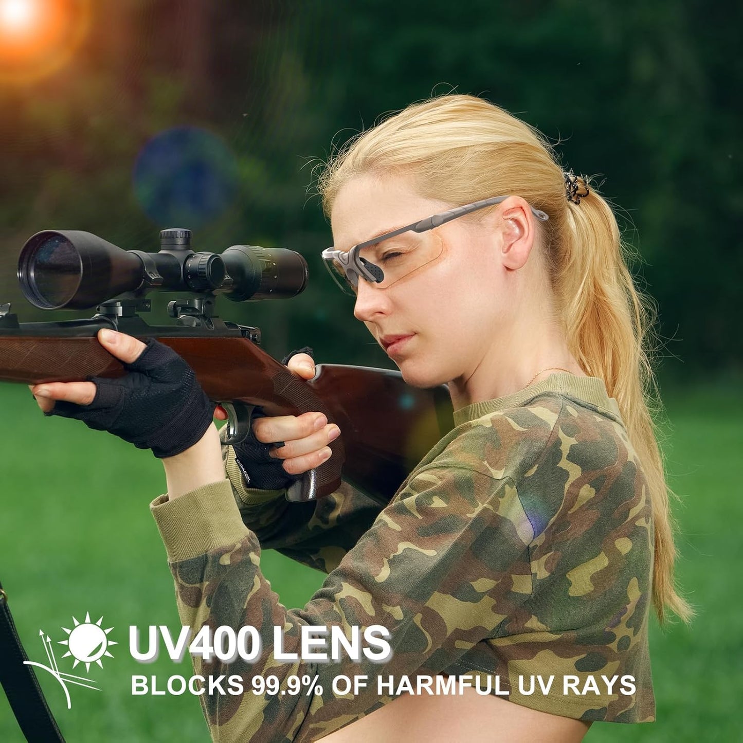 Shooting Glasses - Anti-Fog Safety Glasses for Adults | Includes Case
