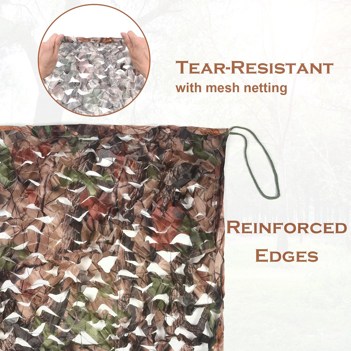 FullLit Camo Netting, Camouflage Net Blinds (Camo Bionic Leaves, 6.5ftx10ft)