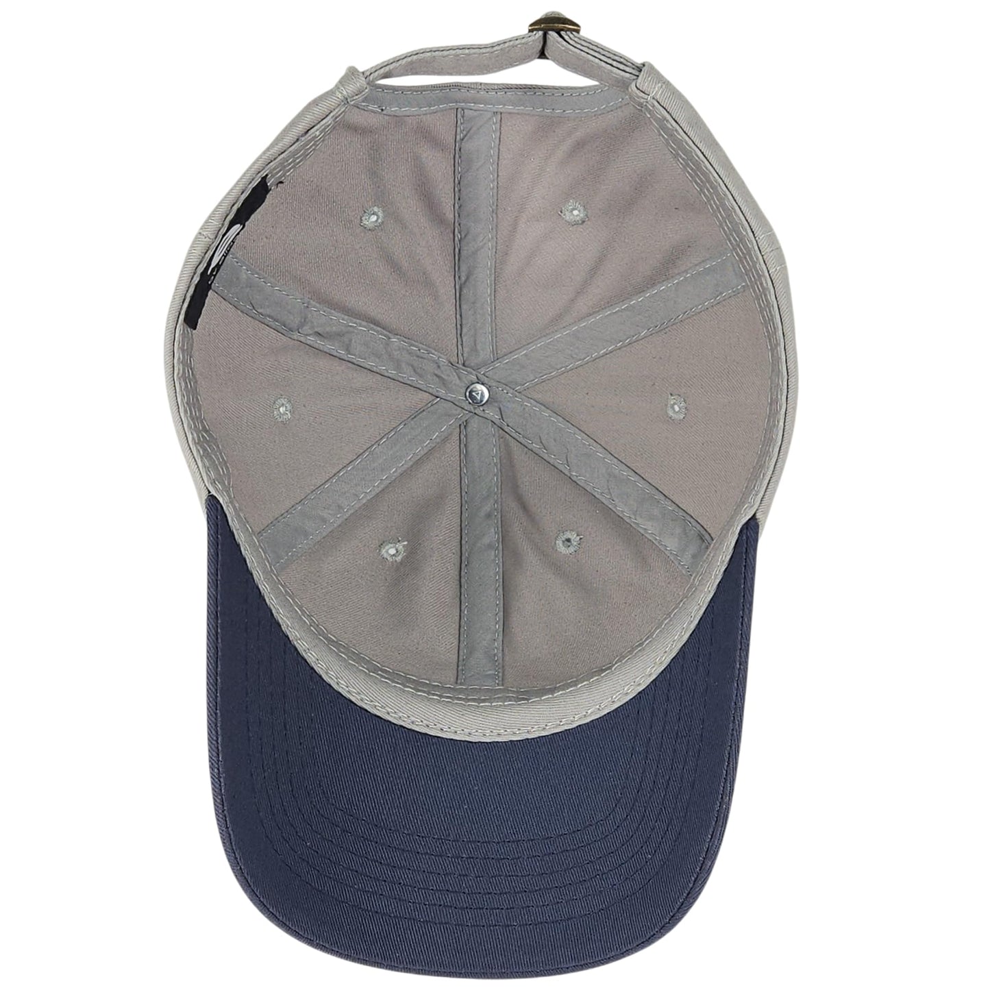 Vintage Classic Dad Hat Two Tone – 100% Cotton, Adjustable Metal Buckle Strap, Low-Profile Fit, Baseball Cap Unisex Grey Navy