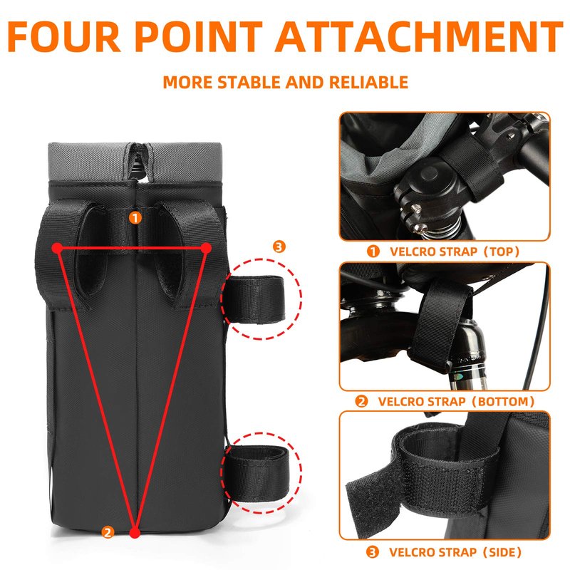 VENFOREST Bike Handlebar Bag Lightweight Waterproof Front Frame Storage Top Tube Bikes Pouch Large-Capacity Front Pack for Road Mountain Bicycle Outdoor Cycling Travel