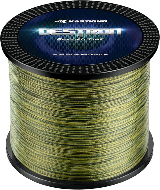 KastKing Destron Braided Fishing Line - Ultra-Thin, Abrasion Resistant, Zero Stretch | 75% Thinner Than Monofilament