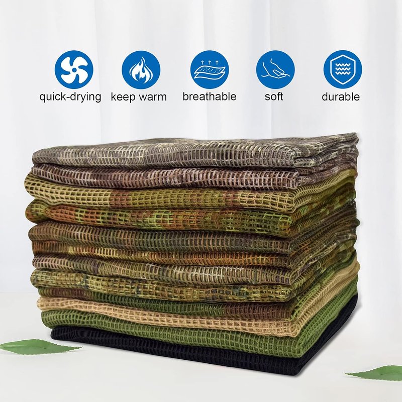 Tactical Scarf - Double-Sided Camo Mesh Sniper Veil for Military Use | Versatile Body Covering