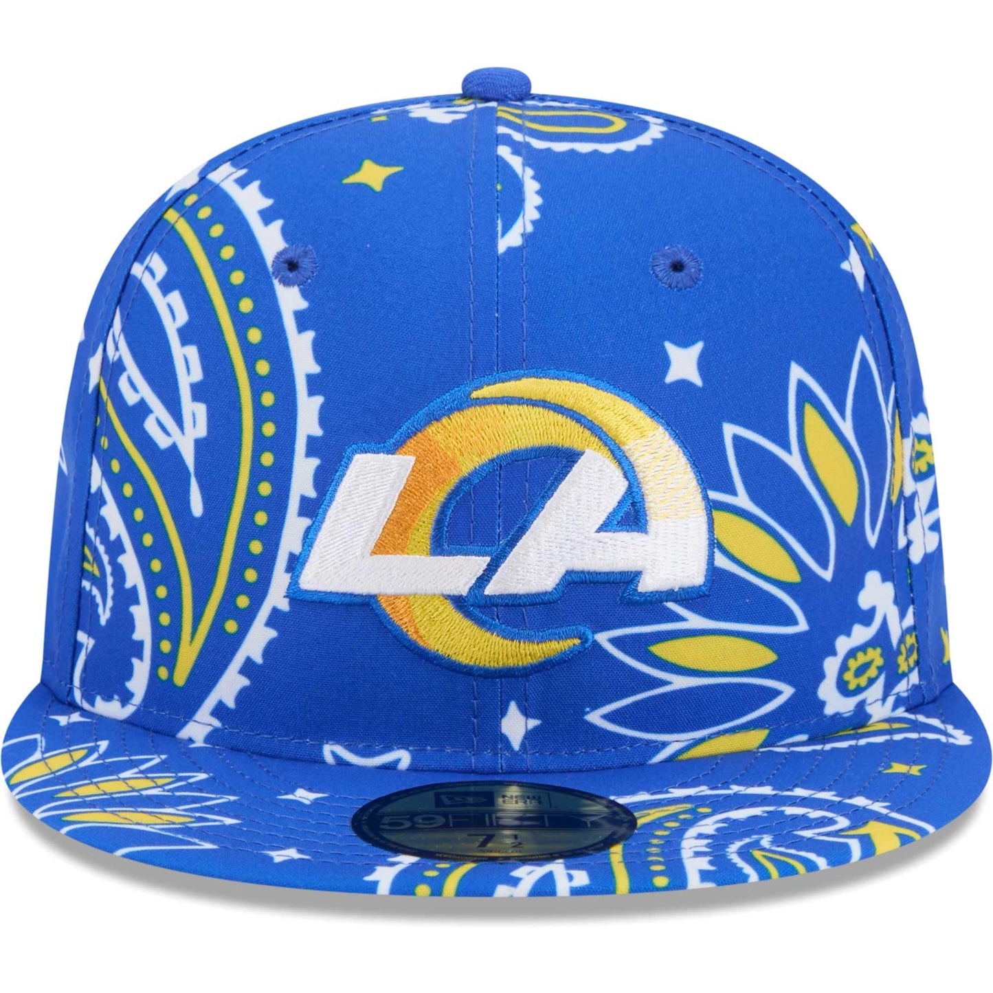 New Era Men's Royal Los Angeles Rams Paisley 59FIFTY Fitted Hat