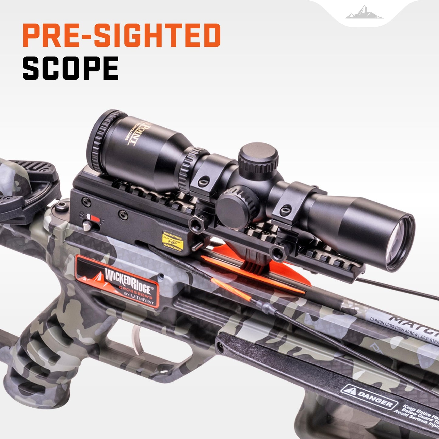 Wicked Ridge Commander M1 Crossbow Acudraw 380 Fps 4X Scope Camo (Camo)