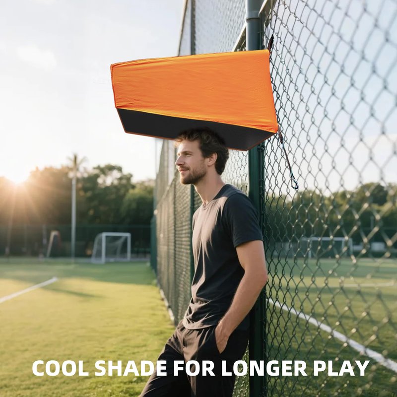 MR Sport Court Sunshade, UPF 50+ Foldable Sun Shade for Sports Court, Weatherproof Shade Awning Attaches to Any Fence, Court Sun and Rain Canopy, Outdoor Sun Shelter for Sports Courts