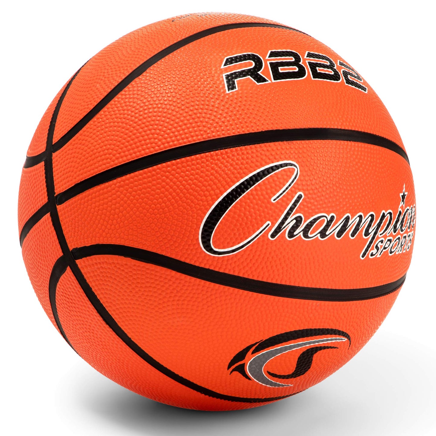 Champion Sports Rubber Junior Basketball, Heavy Duty - Pro-Style Basketballs, and Sizes - Premium Basketball Equipment, Indoor Outdoor - Physical Education Supplies (Size 5, Orange)