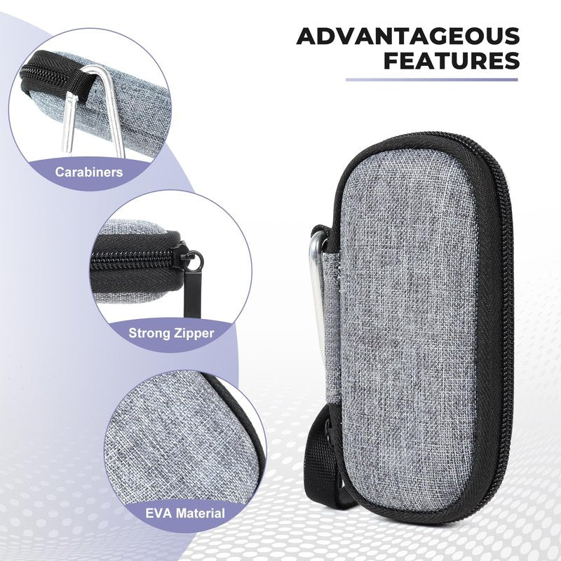 Case Compatible for KardiaMobile EKG Heart Monitor, Hard Travel Case for KardiaMobile 6L, Kardia EKG, Heart Monitor Travel Box (Dark Gray)