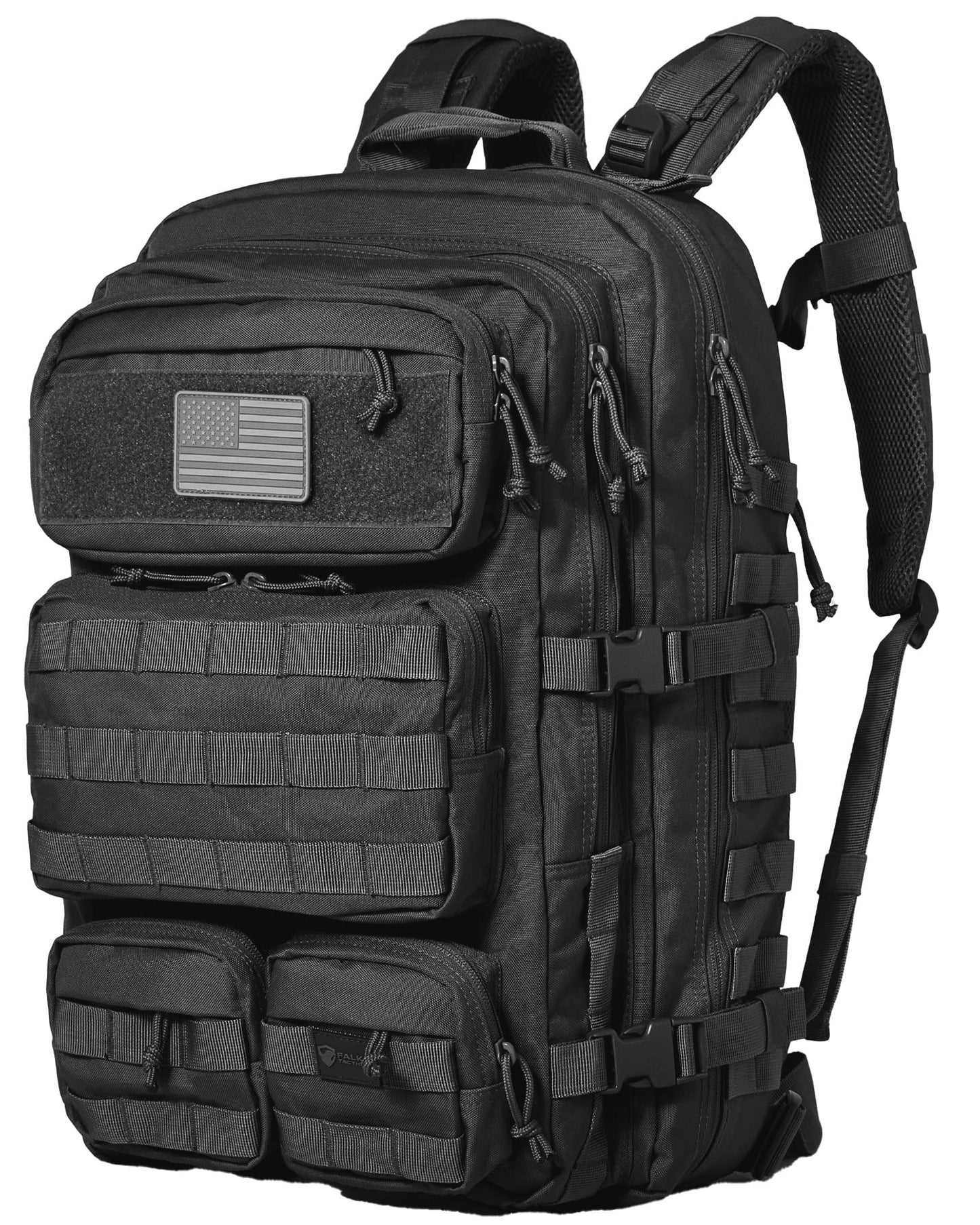 Falko Tactical Backpack 50L, 2.4x Stronger, Military Backpack, Heavy Duty Molle Large Backpack, Work, Outdoors