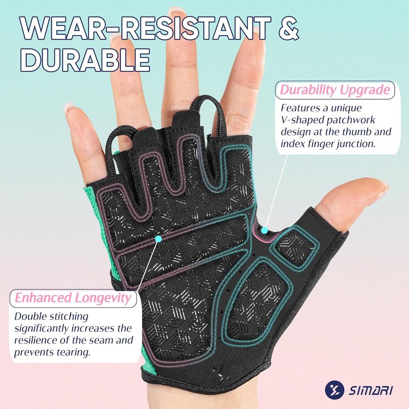 Workout Gloves for Men & Women - Full Palm Protection, Strong Grip | Breathable for Gym, Weight Lifting, Fitness