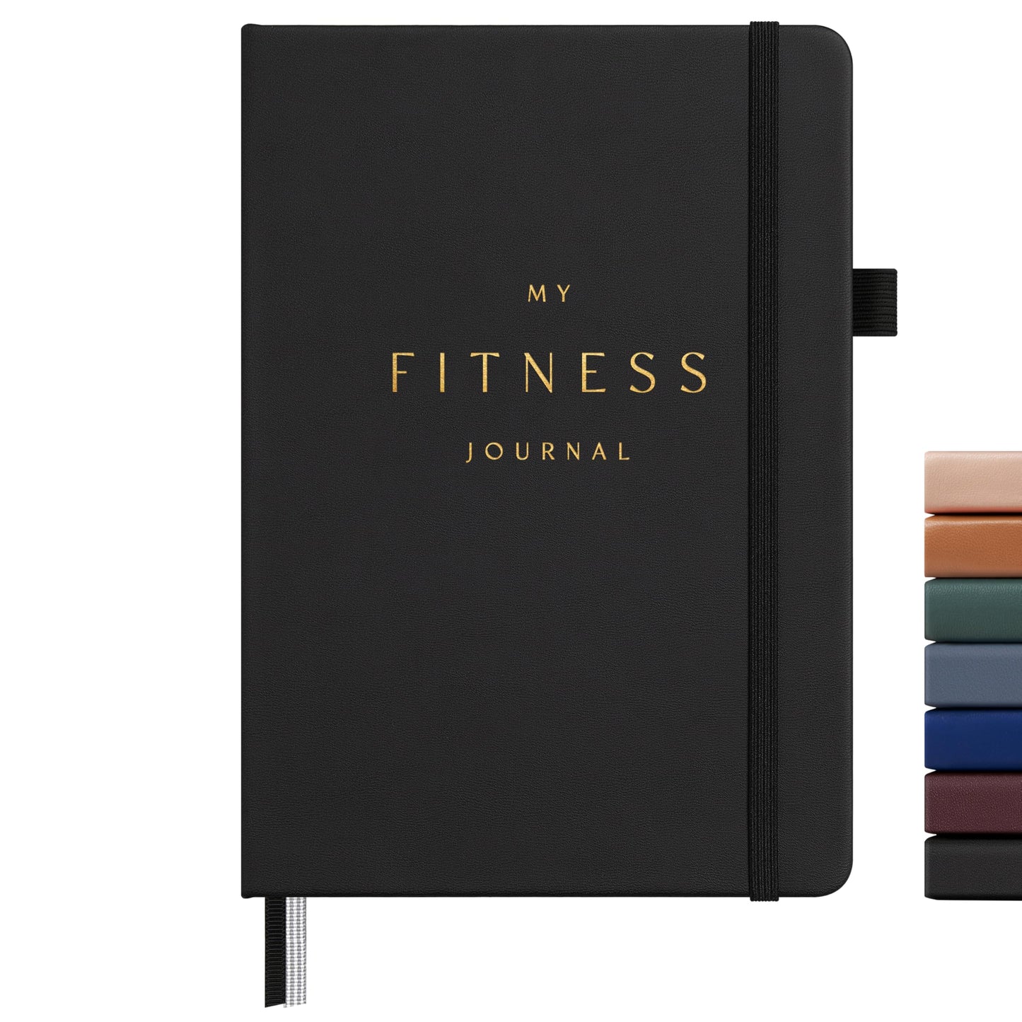 &And Per Se Workout and Food Journal – Fitness Journal with Daily Diet Tracker & Gym Exercise Log Book for Men & Women – Undated, A5 Size, Leather Hardcover (Light Green)