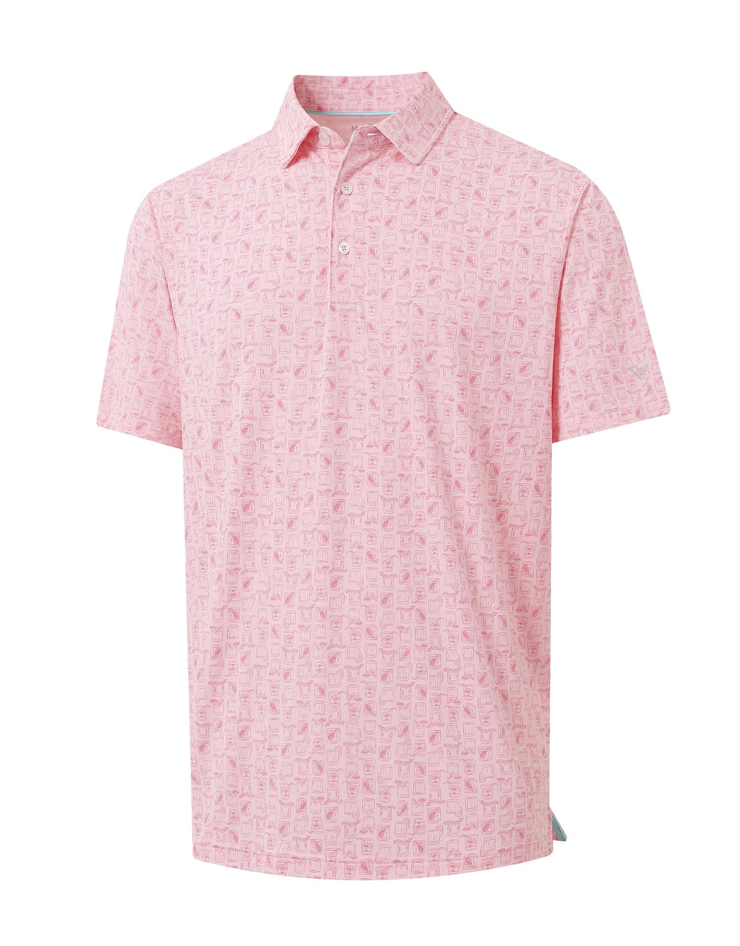 M MAELREG Mens Golf Shirts Short Sleeve Pattern Moisture Wicking Quick Dry Collared Athletic Mens Golf Polo Shirt