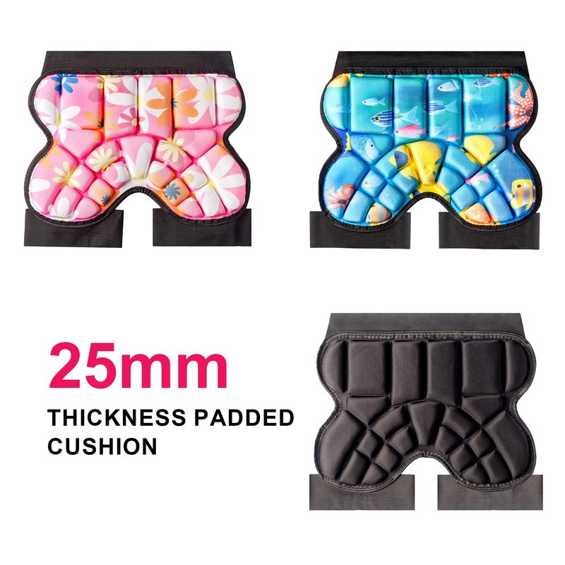 Life Bravo Kids Butt Pads for Skating & Snowboarding - 25mm 3D Padded Shorts for Boys & Girls (3-7Y) - Impact Protective Gear for Ice Skating, Skiing, Skateboarding & Cycling