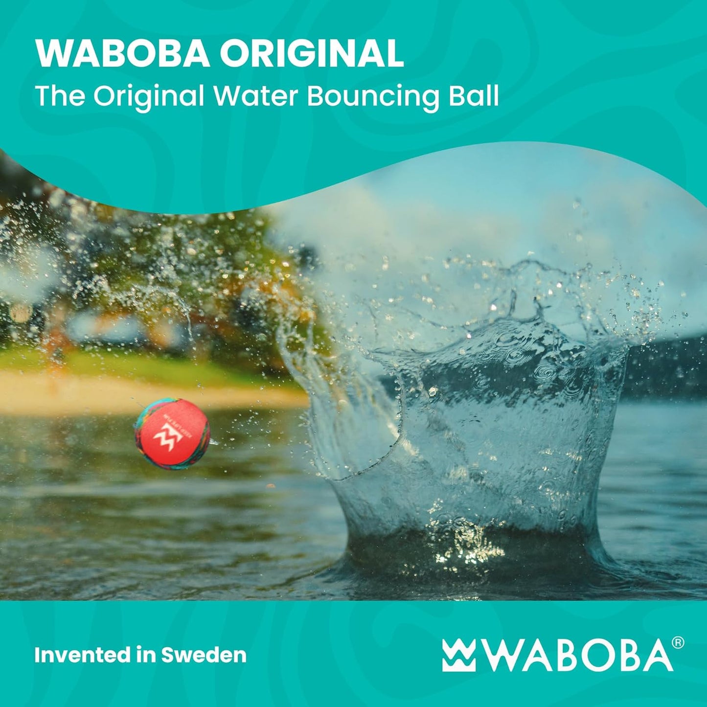 Waboba Original Water Bouncing Ball - Ideal for Beach & Water Games | Skips on Water
