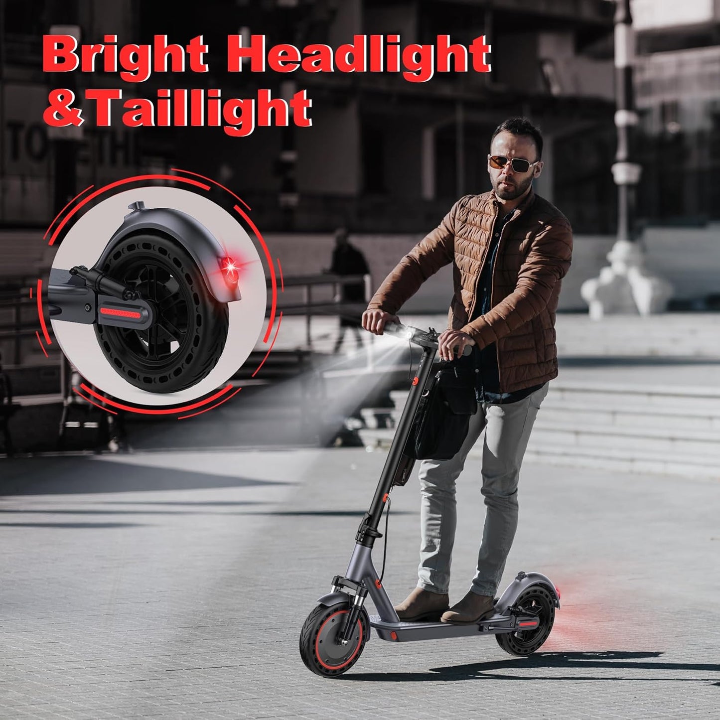 Electric Scooter - Maxshot Folding Escooter for Adults & Kids | 8.5"/10"/14" Tires, 16-22 MPH, Long Range Up to 50 Miles