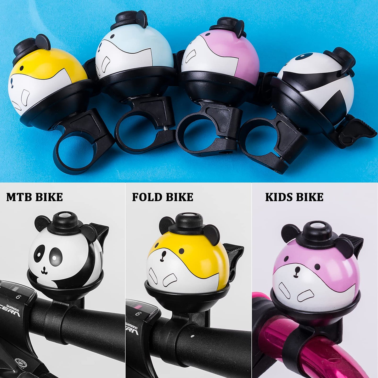 ROCKBROS Bike Bell for Kids Bicycle Bells Cycling Bells Cute Ring Ball Bike Accessories for Girls Boys Scooter Bike