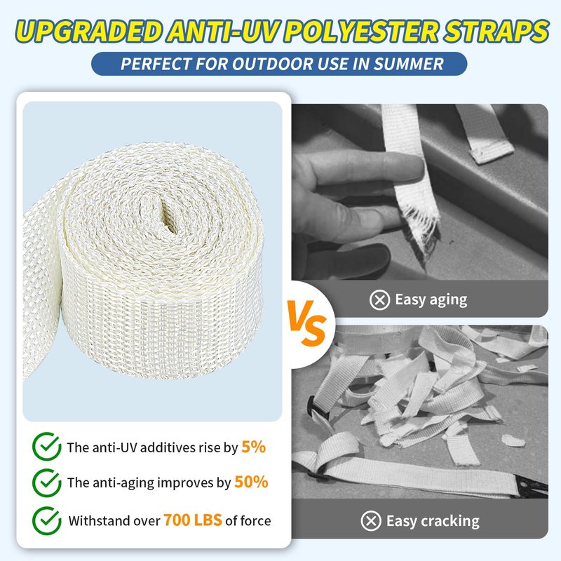 Olybeaka Pool Volleyball Net Only, Reinforced Anti-UV Replacement Pool Volleyball Net with Scoring Clamps, 15 ft Net - Easy Set Up and Long Lasting (Sky Blue)