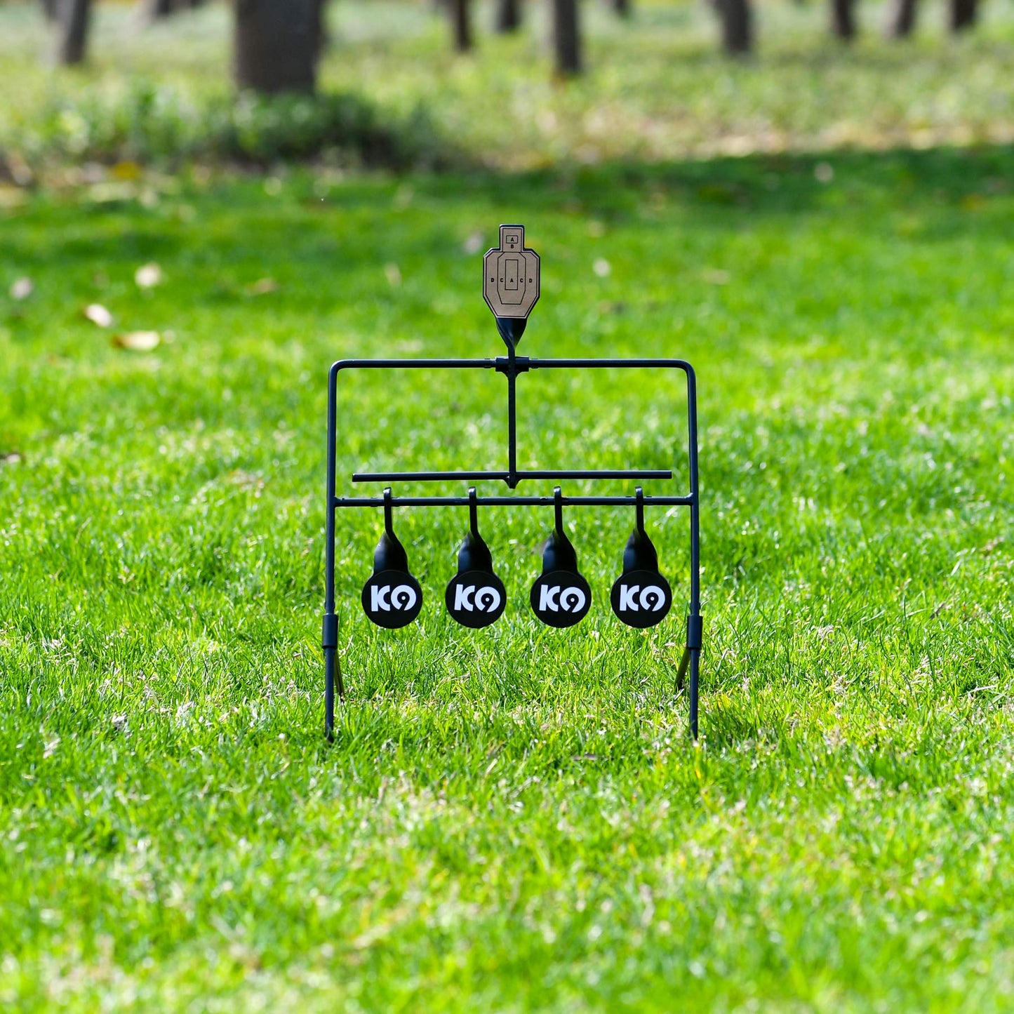 KNINE OUTDOORS K9 Sign Air Gun Pellet BB Gun Rimfire Resetting Target, Rated for .22 .177 Caliber