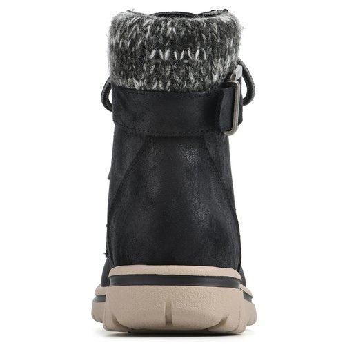 CLIFFS BY WHITE MOUNTAIN Women's Shoes Hearten City Hiker Boot, Black/Fabric, 7 W