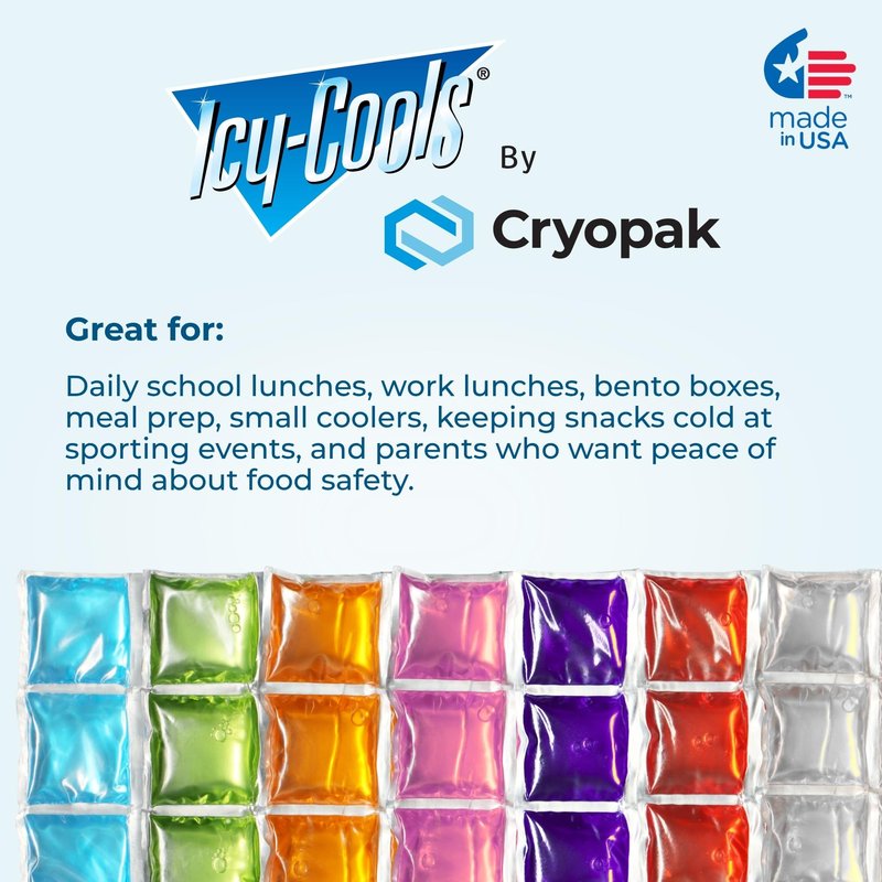 ICY-COOLS Reusable Ice Packs for Coolers - Flexible Ice Sheets, Flat and Long-Lasting for Camping or Lunch Boxes, 8x12, 1 Pack (Blue)