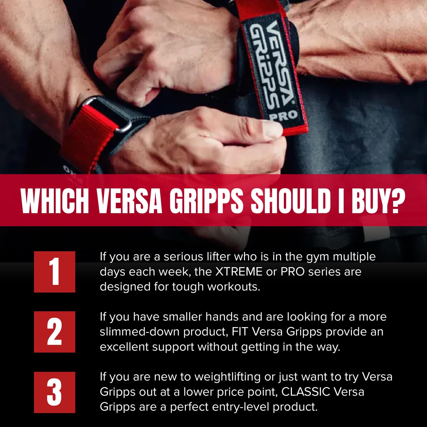 Versa Gripps® PRO Wrist Straps, Size Small, Silver/Black