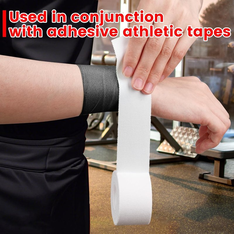Pre Wrap Athletic Tape - 9 Pack Foam Underwrap for Hair & Sports | 2.76 Inch x 11 Yards - Black