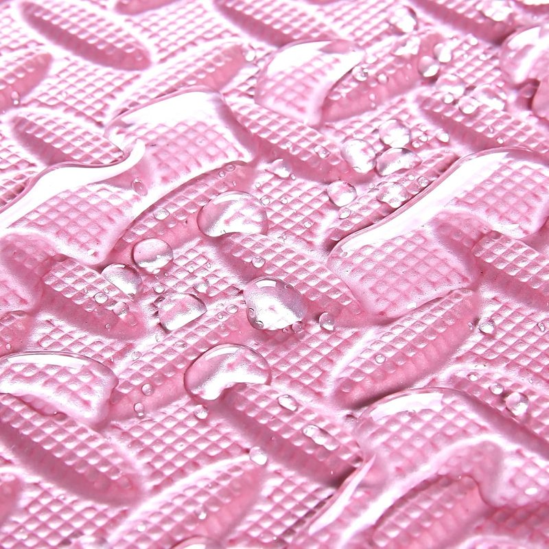 Foam Play Mat for Baby - Soft Non-Toxic Interlocking Floor Mats | 0.4 Inch Thick, 16 Tiles (White/Light Gray/Pink)