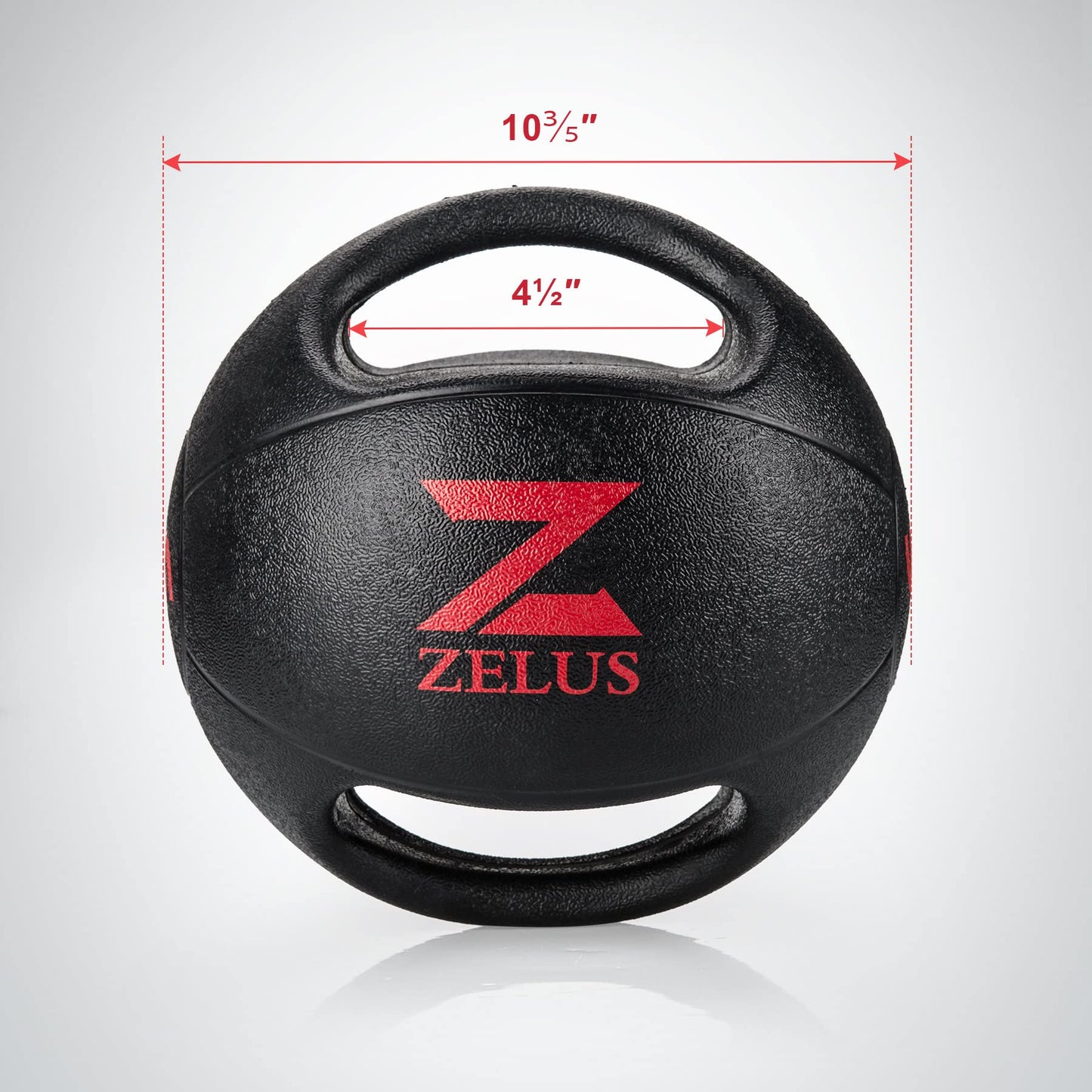 ZELUS Medicine Ball with Dual Grip| 20lb Exercise Ball |Weight Ball with Handles| Textured Grip Exercise Ball |Strength Training| Core Workouts