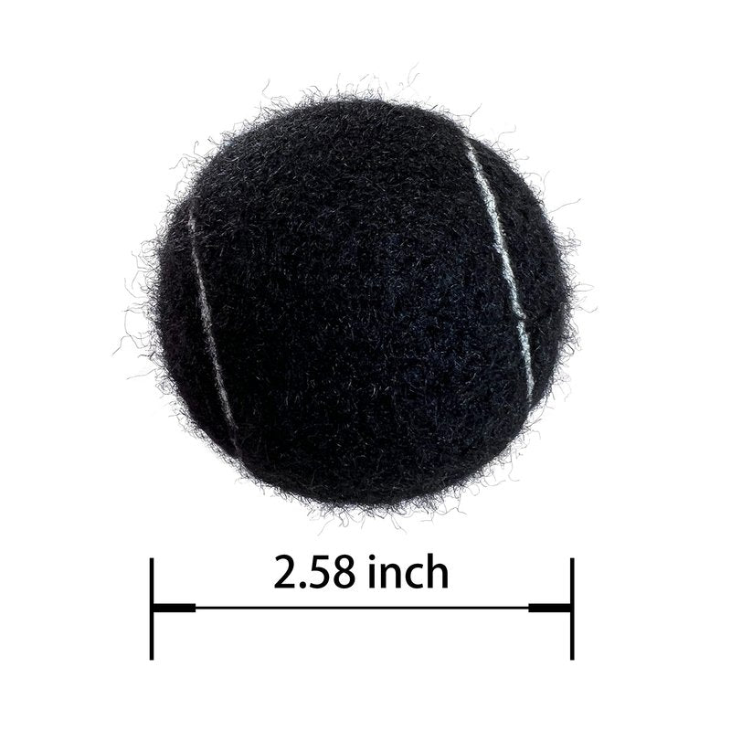 HPWFHPLF Tennis Balls, 15 Pack Practice Tennis Ball for Beginners, Training Playing Tennis Balls for Dogs, Come with Mesh Carry Bag (Black)