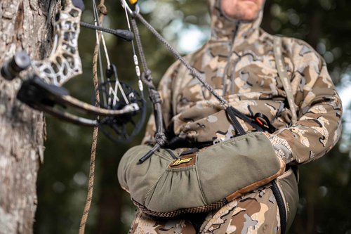 Hunter Safety System Saddle Muff: Essential Cold Weather Gear for Hunting or Fishing - Polar Fleece Hand Warmer with J-Hooks & Storage Pockets - Top Hunting Accessories for Comfort & Protection