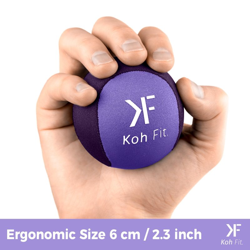Koh Fit Stress Ball Multipacks - Stress Reliever Squeeze Balls - Bonus 18-Page Hand Exercise Therapy Ebook