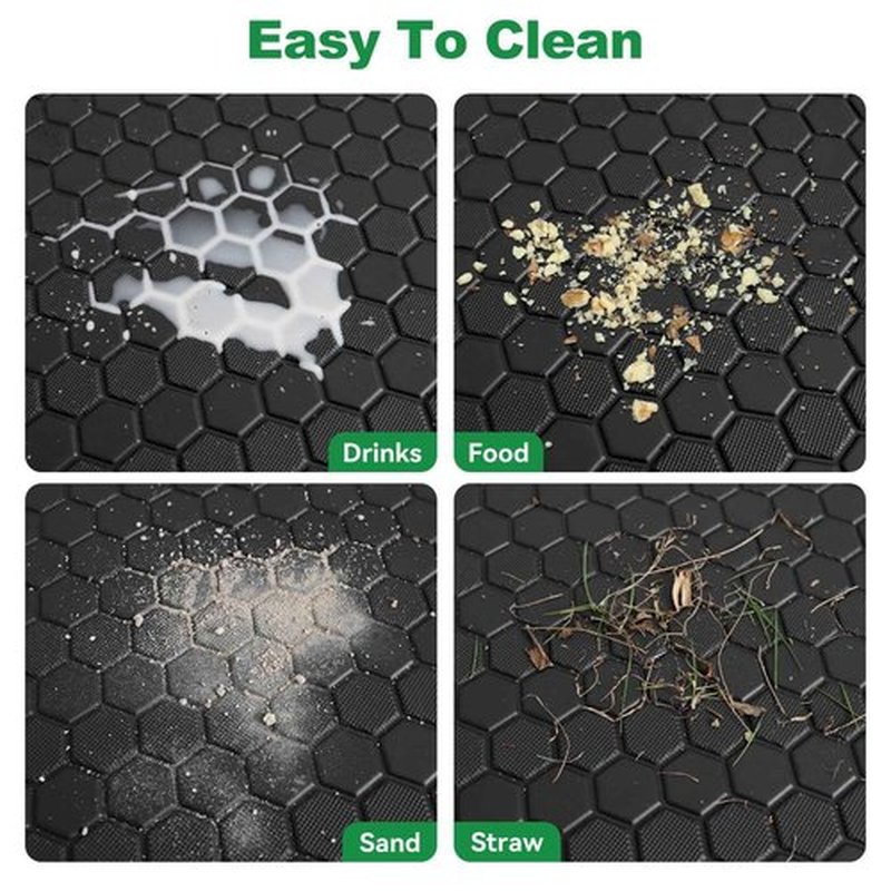 EZGO TXT Golf Cart Floor Mat, Upgraded Full Coverage Liner Mat Replacement Install Easily Thick Rubber Anti-Slip, Fit EZGO TXT (1994+), EX1 (2020), Valor, Cushman Workhorse&Express S4 Gray Trim