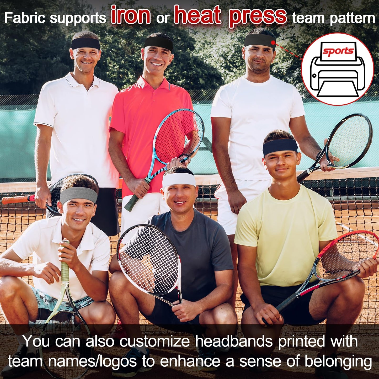 10 PCS Headbands for Women - Fashion Non Slip Headbands for Women and Men Perfect for Sports and Outdoor Activities in Summer, Including Running, Yoga, Cycling, Gym Workouts