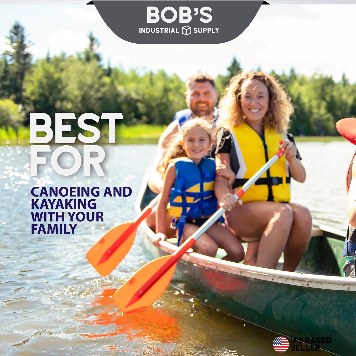 BISupply Emergency Telescoping Canoe and Kayak Paddle with Boat Oar Hooks
