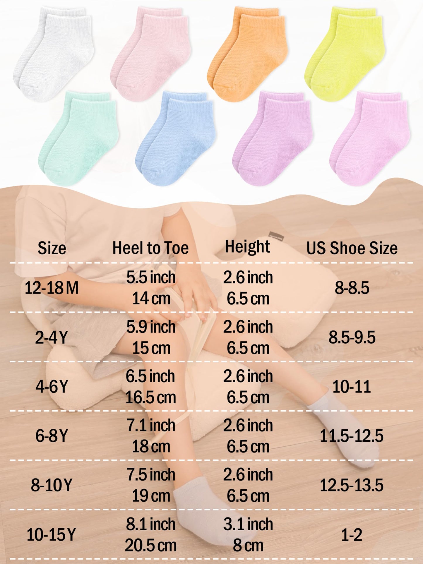 Cooraby 25 Pairs Kids' Socks Low Cut Socks Half Cushion Sport Ankle Athletic Socks for Boys Girls