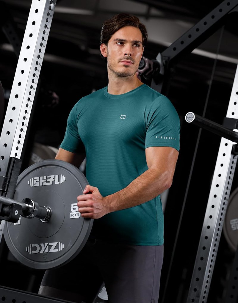 Men's Breathable Workout T-Shirts - Lightweight Dry Fit UPF 50+ Cooling Tee for Running & Hiking