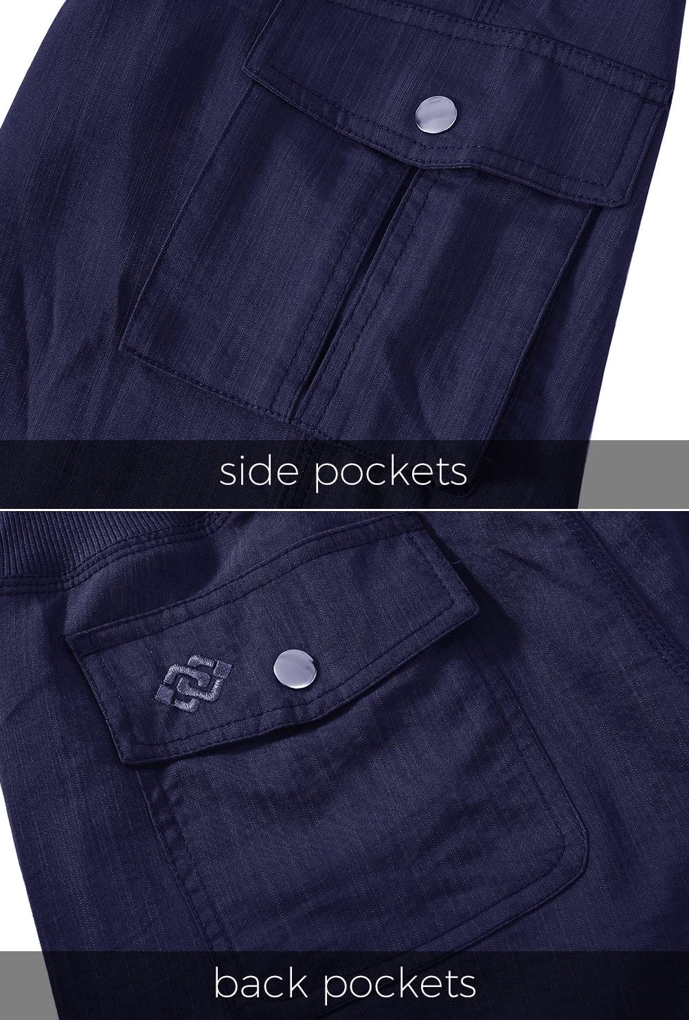 Hiking Cargo Shorts for Women Dry Fit Active Capri Pants for Camping with Pockets Navy X-Large