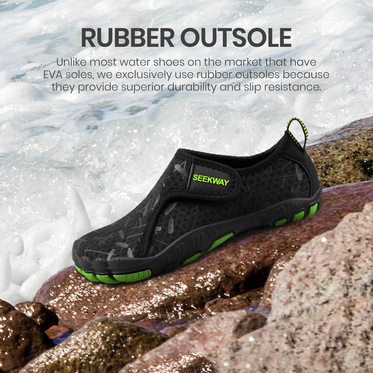 SEEKWAY Barefoot Water Shoes for Kids - Wide Toe Box and Quick-Dry Sand Shoes Toddler for Hiking Swim Beach Pool Kayak Sport Accessories, Camping Essentials Non-Slip for Boys Girls Sizes