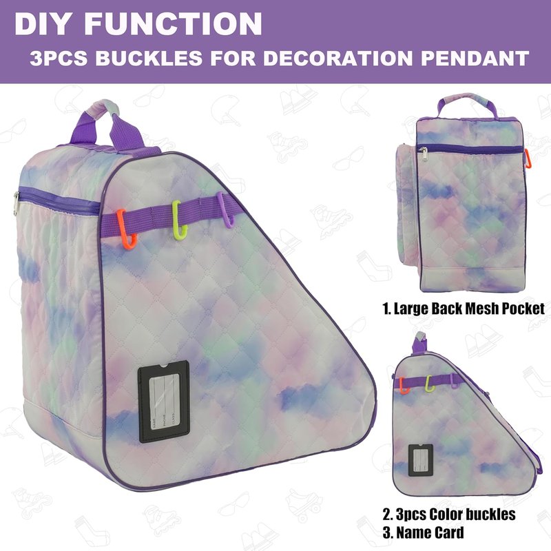 Skate Bag for Ice, Inline, Roller & Quad Skates - Durable Design for Kids & Adults