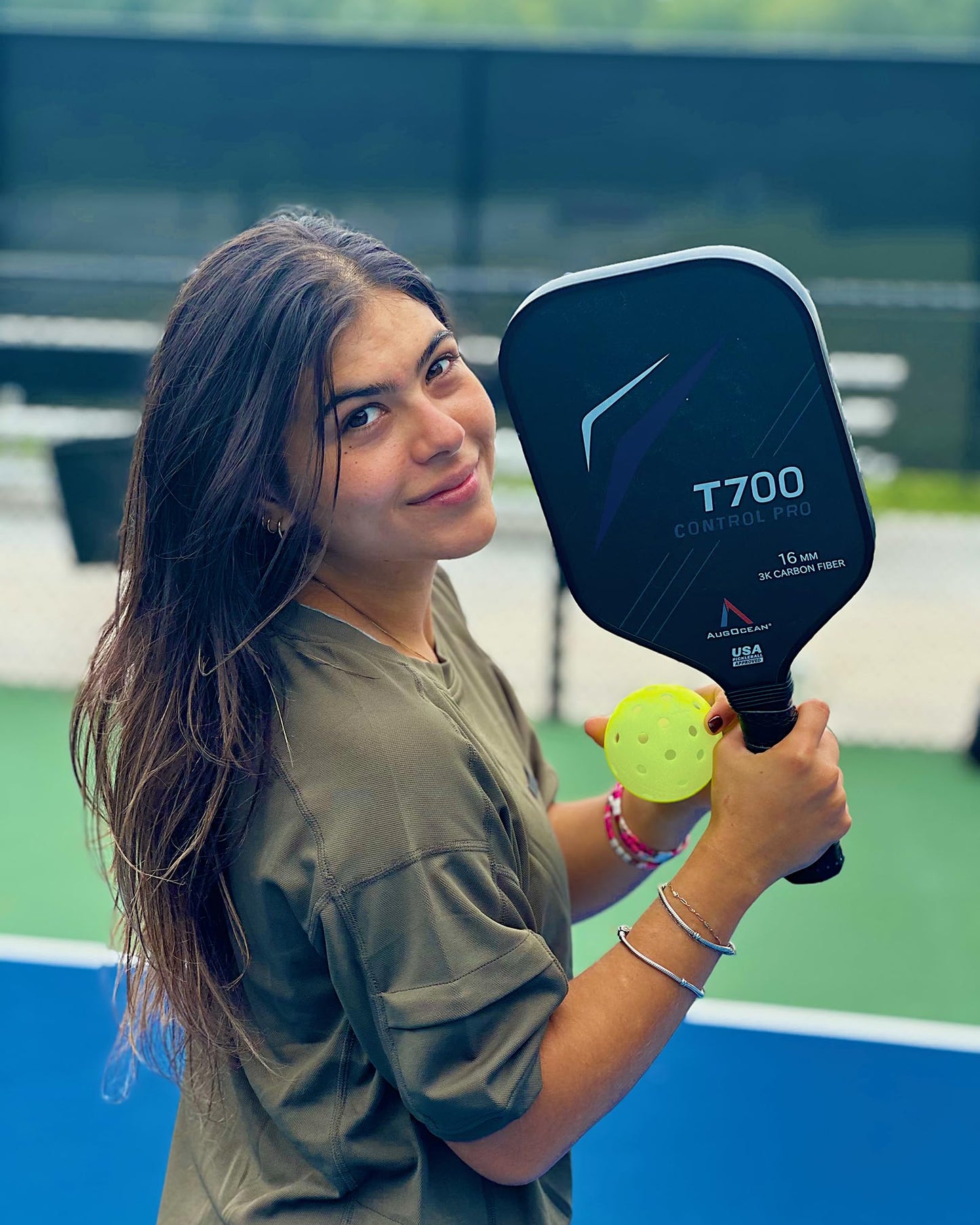 Pickleball Paddles,T700 Carbon Fiber Pickleball Paddle,USAPA Approved,16mm Polypropylene Core for Control & Power,Lightweight Pickle Ball Racket for Men & Women,Indoor & Outdoor Play