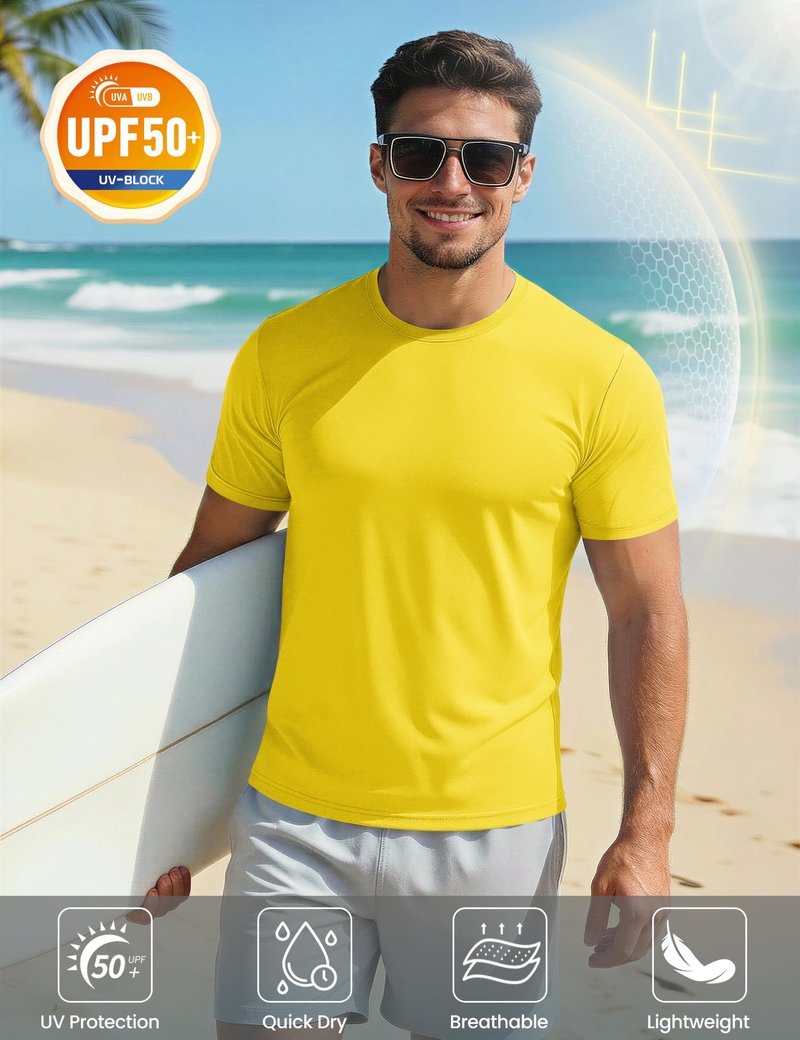 Men's UPF 50 T Shirts Running Shirts Dry Fit Summer Top Tee Cool Active Shirts Short Sleeve Athletic T-Shirts