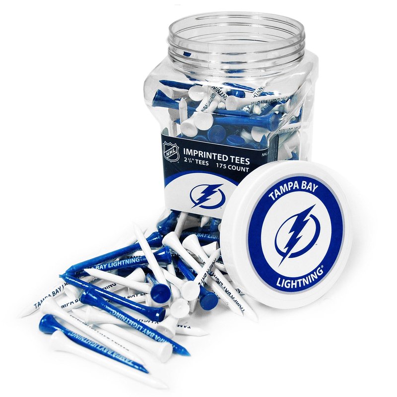 Team Golf NHL Tampa Bay Lightning Jar Of 175 Golf Tees 2-3/4" Golf Tees, 175 Pack, Regulation Size, Multi Team Colors