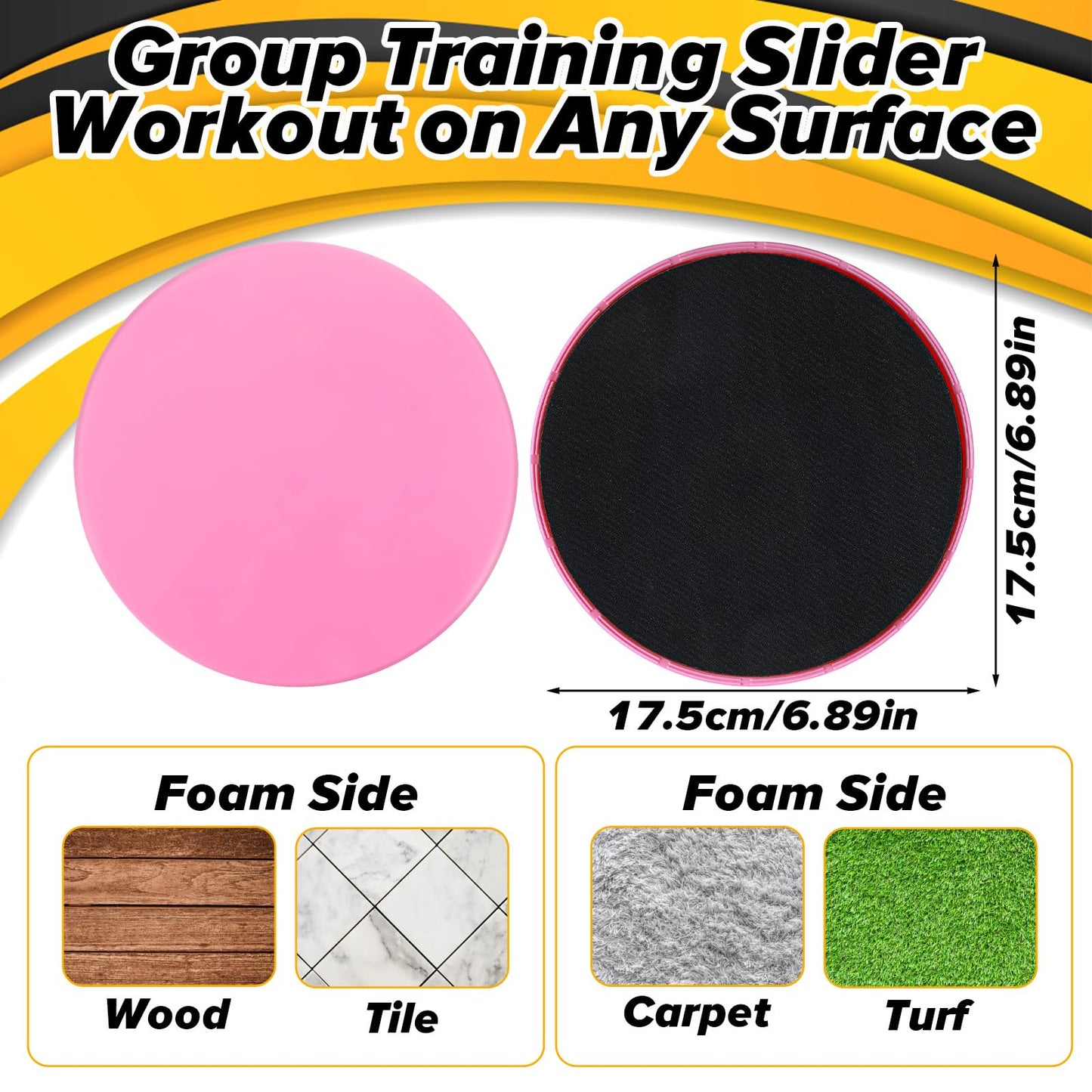 Lemecima 20 pcs Core Sliders Bulk Exercise Glider Discs Gifts for Group Training Classes Fitness Slider Workout Dual Sided AB Pads for HIIT Gym Carpet Hardwood Floor