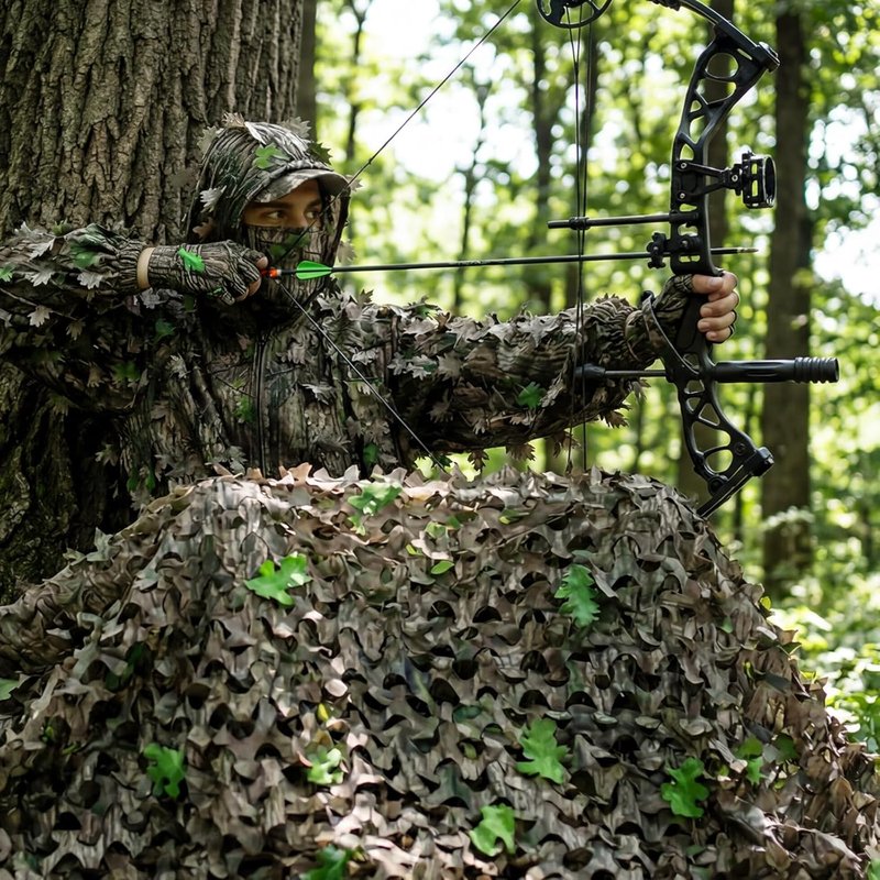 Camo Netting Roll for Hunting | Military-Grade Sunshade Material - 5' x 10'