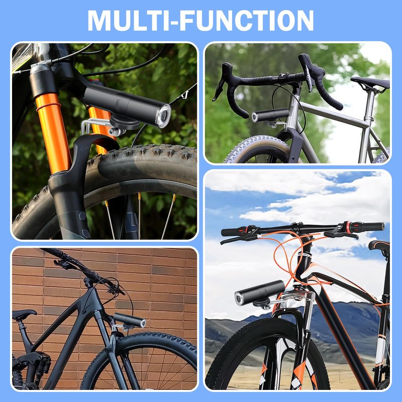 Center Fork Bicycle Headlight Bracket Clamp Accessories for Outdoor Cycling, B03S01