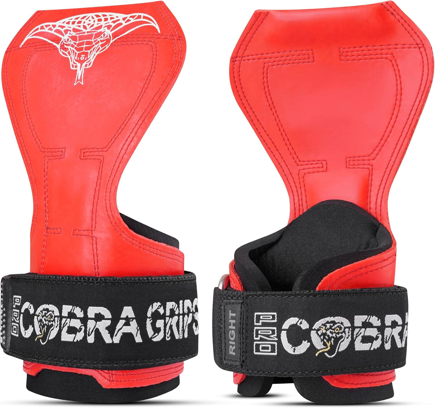 Cobra Grips Weight Lifting Gloves - Adjustable Neoprene Padded Wrist Wraps | Heavy Duty for Deadlifts