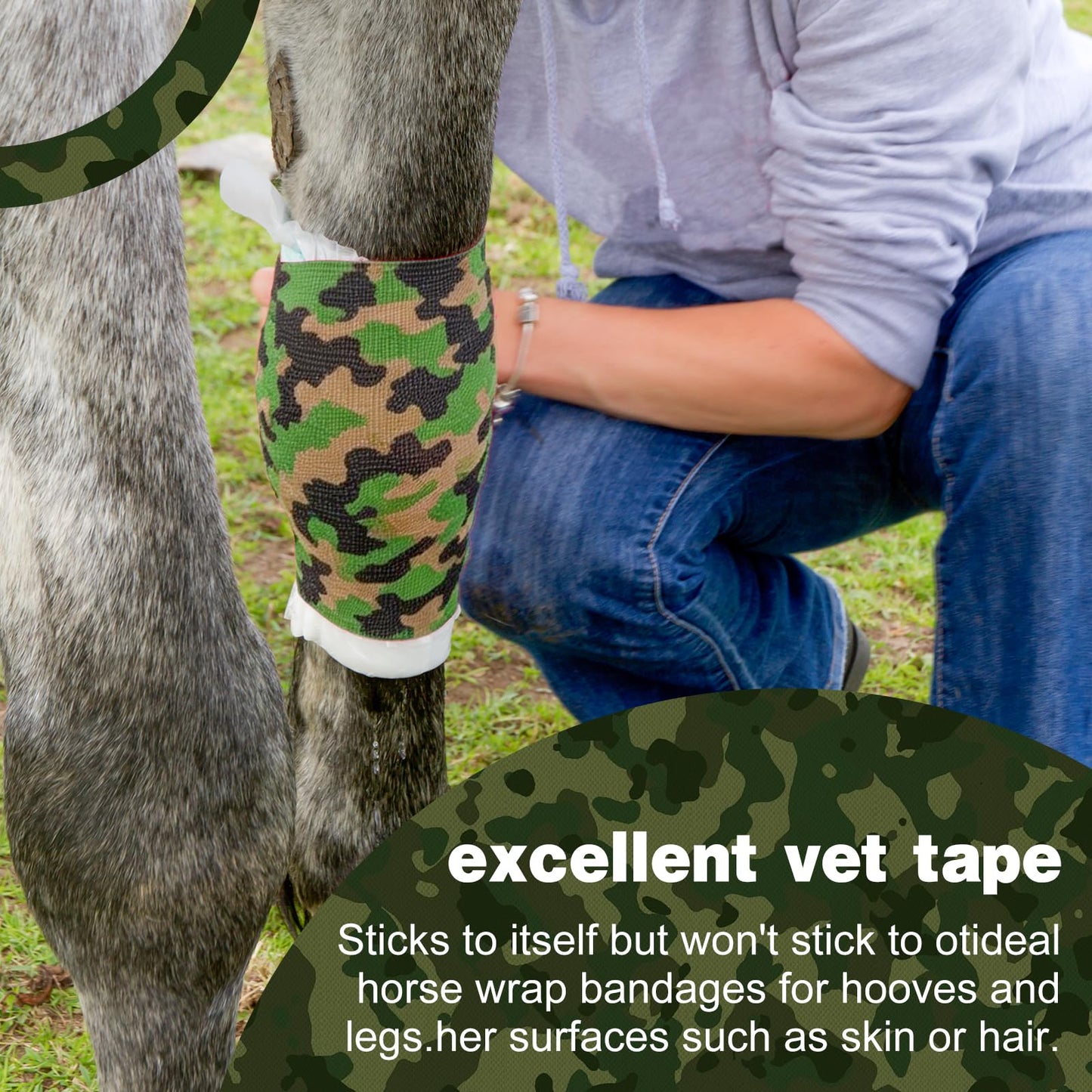 AZEN 12 Pack Camo Self Adhesive Bandage Wrap, 3" X 5 Yards Elastic Cohesive Bandage Wrap, Athletic Tape, Tattoo Tape Wrap, Vet Wrap, Ankle Tape (Camo)