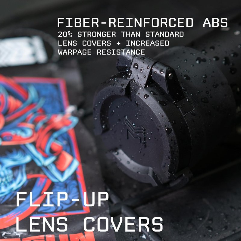 Monstrum Pro Series Flip-Up Scope Lens Cover - Detachable Honeycomb ARD