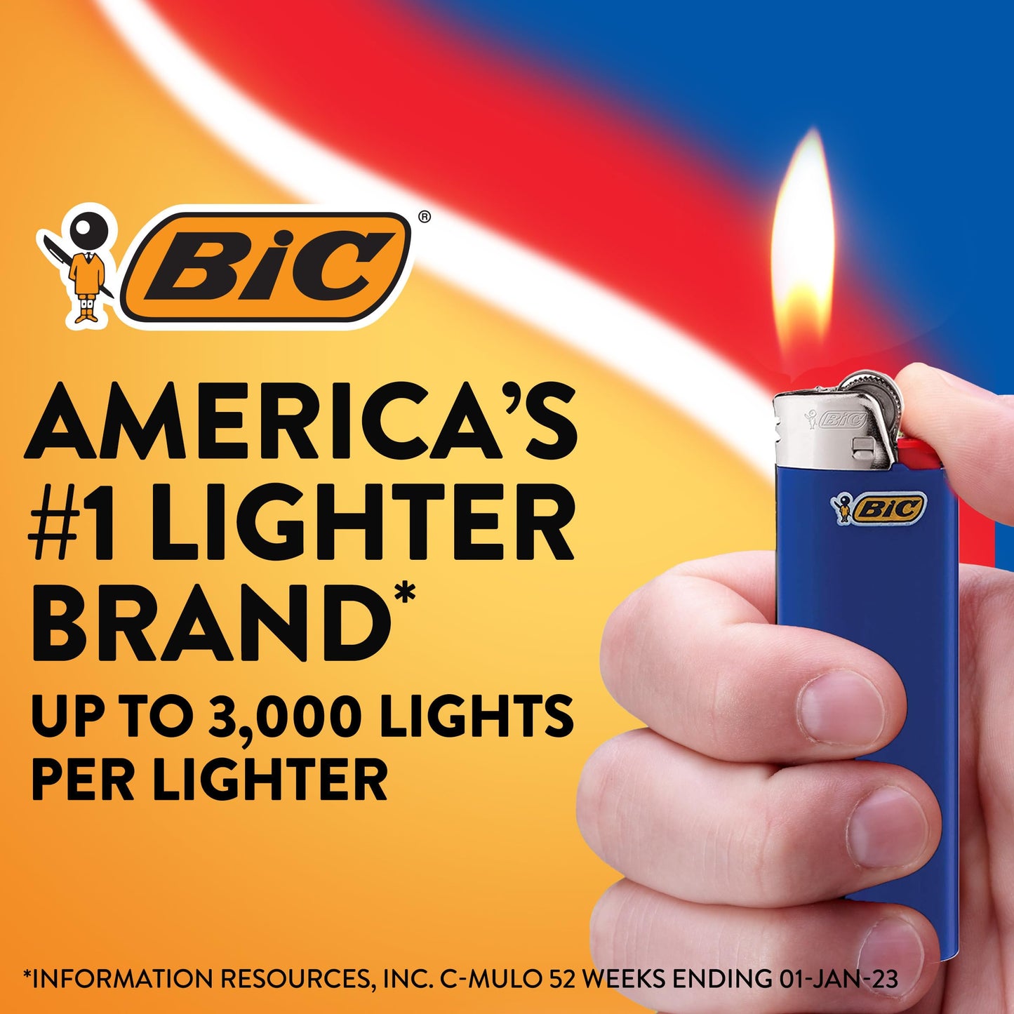 BIC Maxi Pocket Lighter, Special Edition Lava Series, 8 Count Pack of Lighters