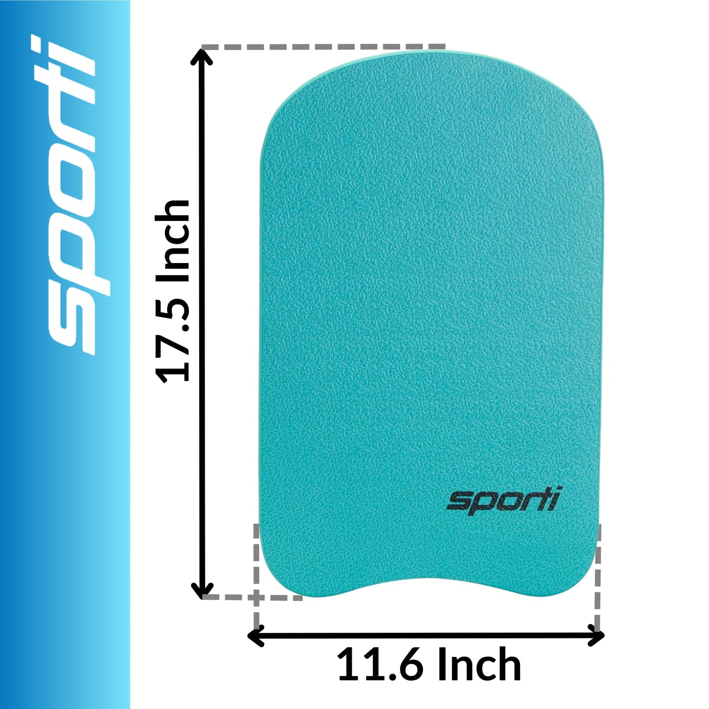 Sporti Adult Kickboard for Swim Training - Swimming Kick Board for Men Women, Water Board for Men & Women, Swimming Training Aid - New Version - Aqua